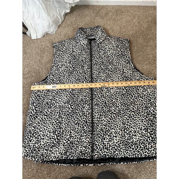 Michelle Mae Cheetah/Leopard Charlie Quilt Puffer Vest Full Zip Pockets SZ 4XL - Picture 8 of 8